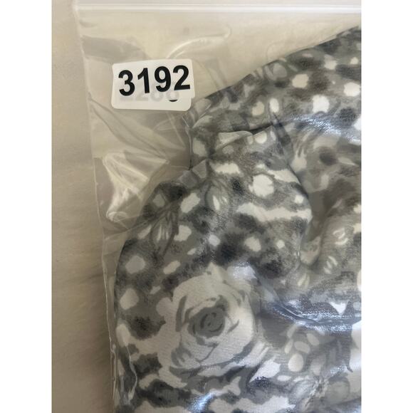 ECI Women Top 4 Metallic Silver Floral Rhinestone Neck Babydoll Disco‎ Glam Boho - Picture 11 of 11